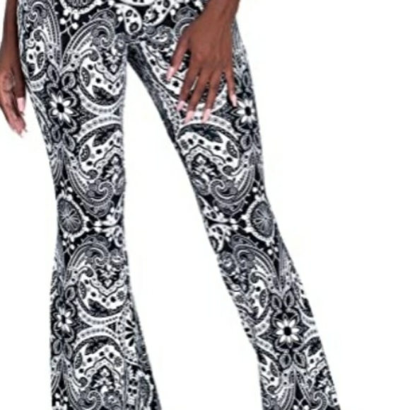 Boho pattern flare pants - Picture 3 of 4